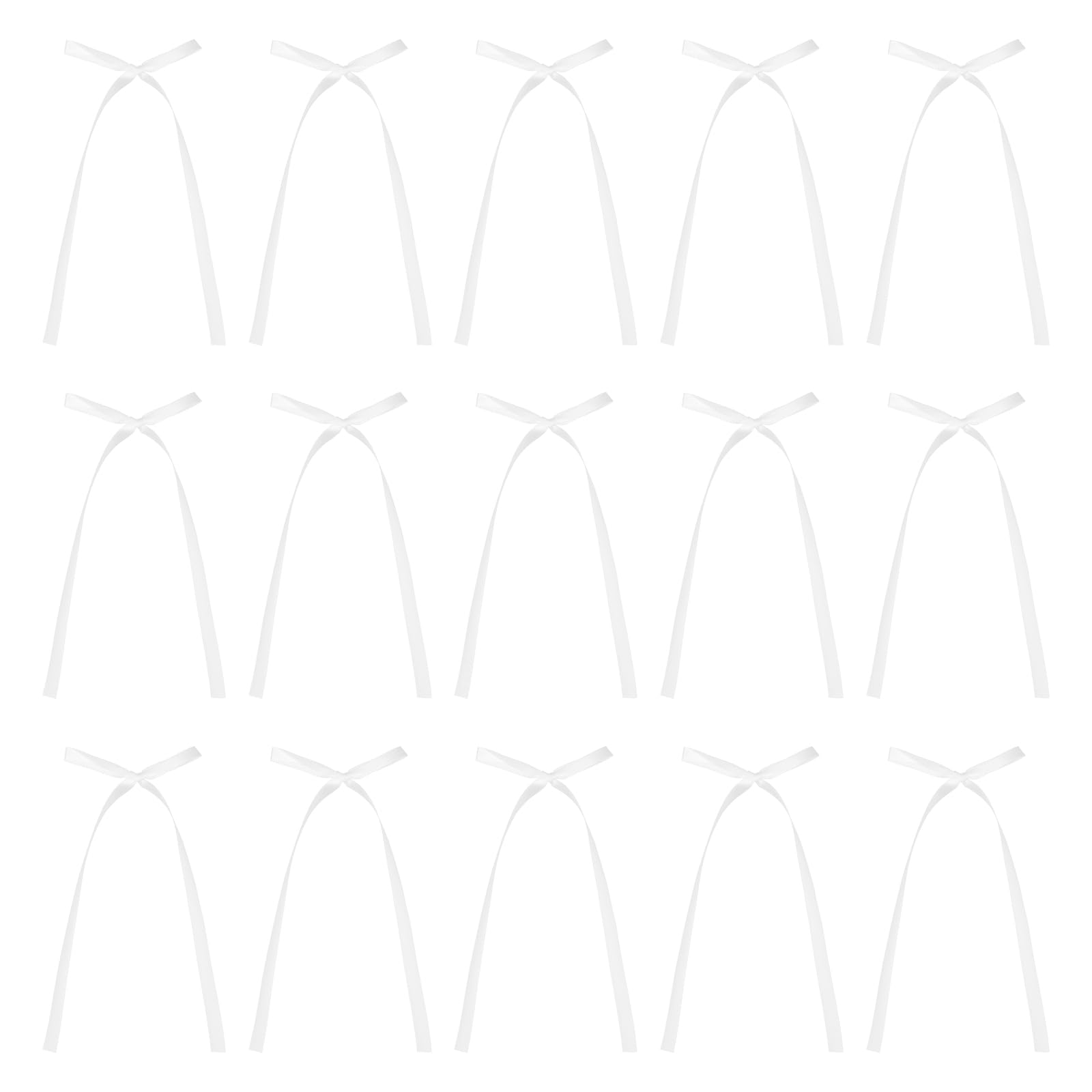 Muiltvoe 50 Pcs Bow Cake Toppers, 3x5.7 Inch Bow Cupcake Toppers Satin Bowknot Bow Party Decorations for Cake Dessert Craft DIY Decorating Wedding Birthday Party, Champagne