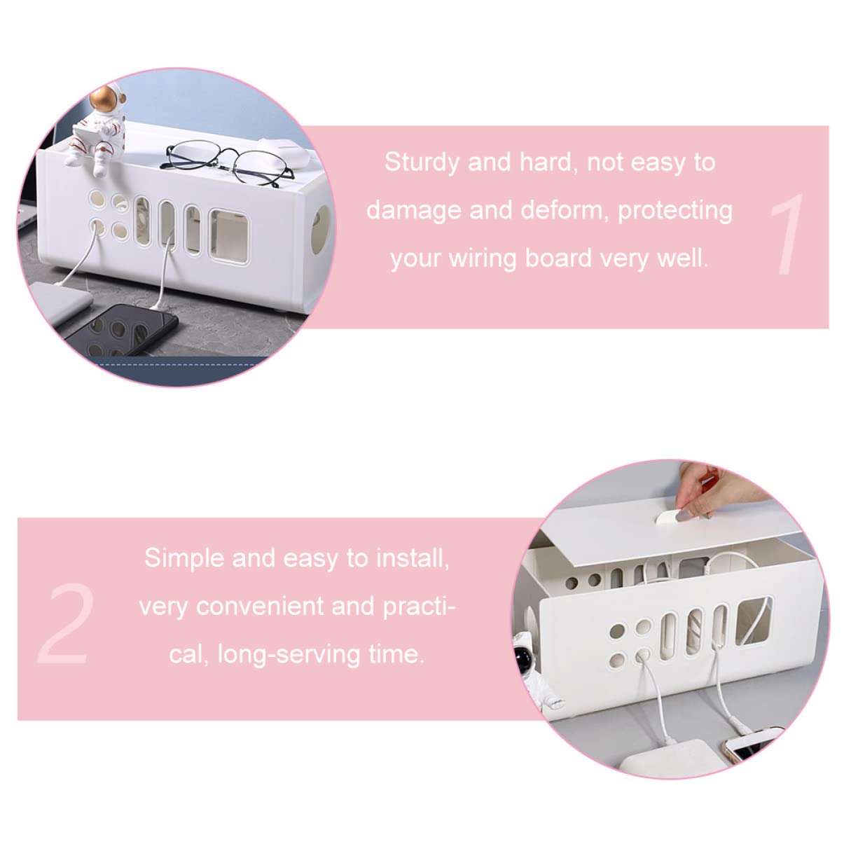 Gatuida Caja De Almacenamiento Para Cables De Alimentación Hogar Organizador De Cables Resistente Al Desgaste Para Dormitorio Accesorio Para