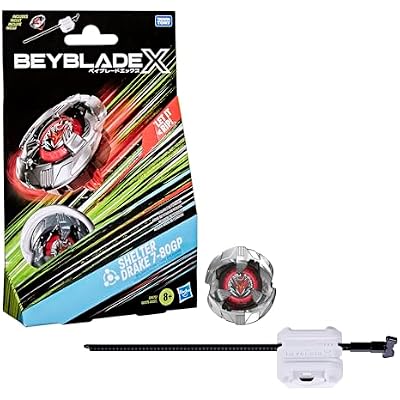 Beyblade X Shelter Drake 7-80GP BX Starter Pack Set with Takara Tomy Balance Type Top and Launcher, Battling Tops Game Toys, Ages 8+