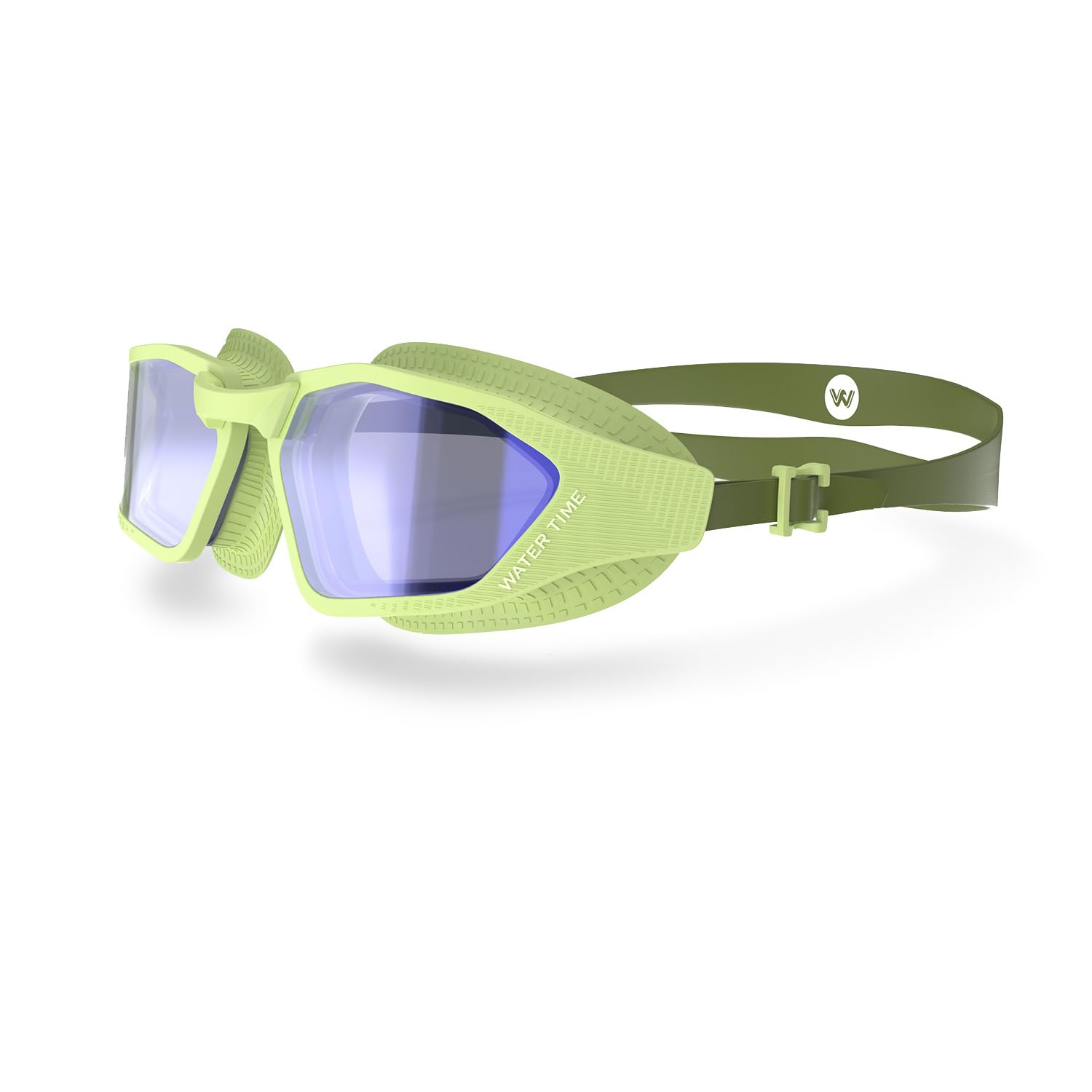 Kids Swimming Goggles, Plasma Anti Fog REVO Lens Adjust Split Strap, Green