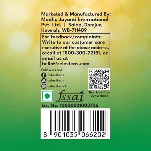 Image of Celest Green Tea Bags 50 pcs | Green Tea for Weight Loss | Lemon & Honey | 25 Teabags (Pack of 2)