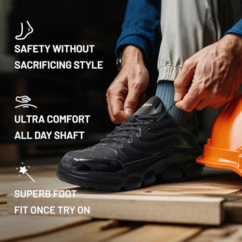 Image of Steel Toe Shoes for Men Women Lightweight Safety Work Sneakers
