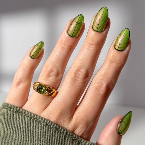Glamnetic Press On Nails x Harry Potter™ - Mandrake | Short Almon...