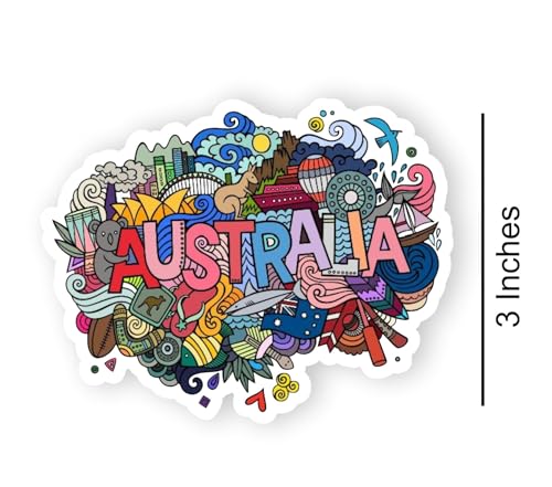 Image of Australia Acrylic Fridge Magnet - UV Textured Printed, Stylish Multicolor Magnet for Fridge, Wardrobe & Metal Surfaces, Pack of 1 (Australia)