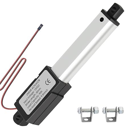 Micro Linear Actuator Electric Waterproof 12v 90n Stroke Length 50mm Speed 9.5mm/s with Mounting Brackets