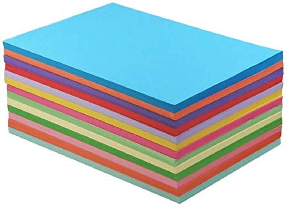 Eclet 40 pcs Color A4 Medium Size Sheets (10 Sheets Each Color) Art and Craft Paper Double Sided Colored set 287