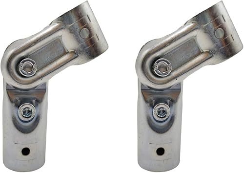 2 abrazaderas de tubo ajustables de 2 vías, aptas para tubos de acero de 1 pulgada (1.000 in) de diámetro exterior, abrazaderas de valla de