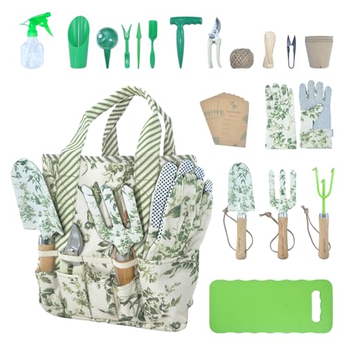 Gardenwind 32pcs Gardening Tools for Women Heavy Duty Gardening Tools Set with Fashion and...