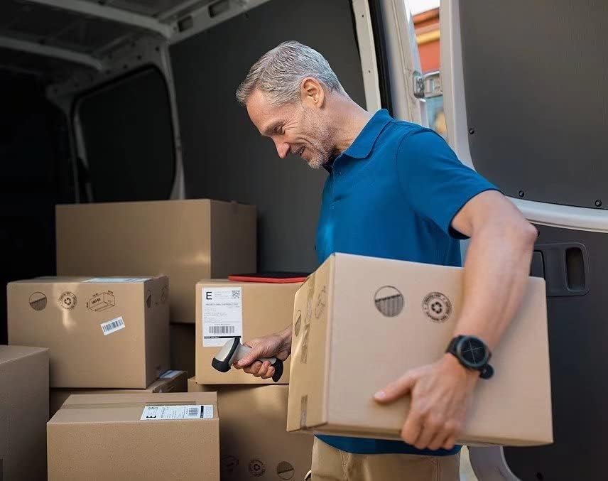 4x3 Direct Thermal Labels Adhesive Thermal Sticker Labels with Perforated Line, 500 Sheets/1 Roll, White, for Shipping Mailing Package Small Business - Image 4