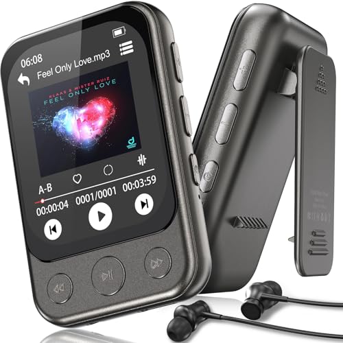 ODEJOI 64GB �N���b�v�� MP3�v���[���[ Bluetooth 5.3 �X�s�[�J�[���� 2�C���`HD�^�b�`�X�N���[�� FM���W�I �_�C���N�g�^�� HIFI���� �y�ʁE���^ �|�[�^�u�����y�v���[���[ �V���b�t���Đ� �ڊo�܂����v �ʐ^�{�� ����Đ�