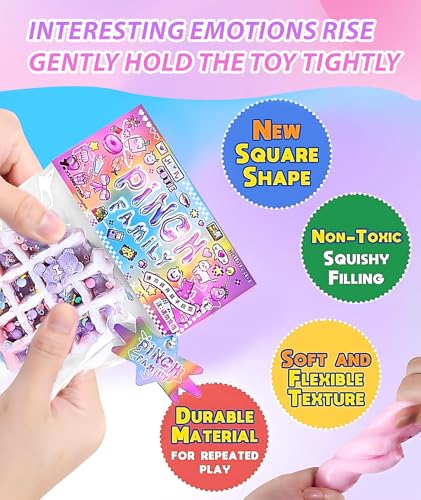 Image of Squishy Toy, Taba Squishy, Squishy Biscuit Squishy Fidget Toys Fufu Taba Stress Ball Squeeze Toys Anxiety Relief for Women /Men Stocking Fillers Birthday Gifts163 (Purple and Blue)