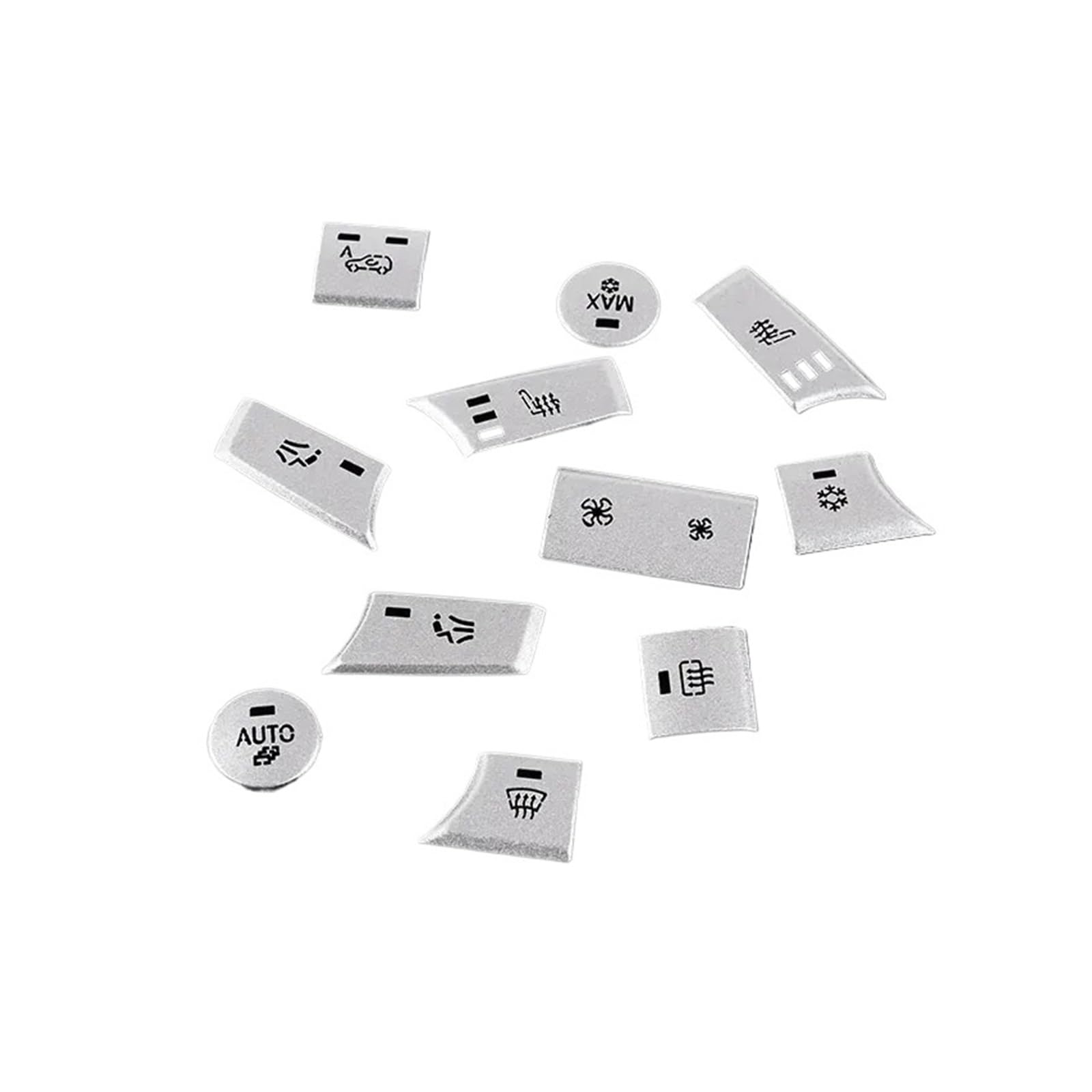 Per BMW Per X5 Per E70 Per X6 Per E71 08-13 Argento Auto Assistenza Alla Guida CD Digitale Aria Condizionata Pulsante Copertura Modanatura Decorazione Interno Auto