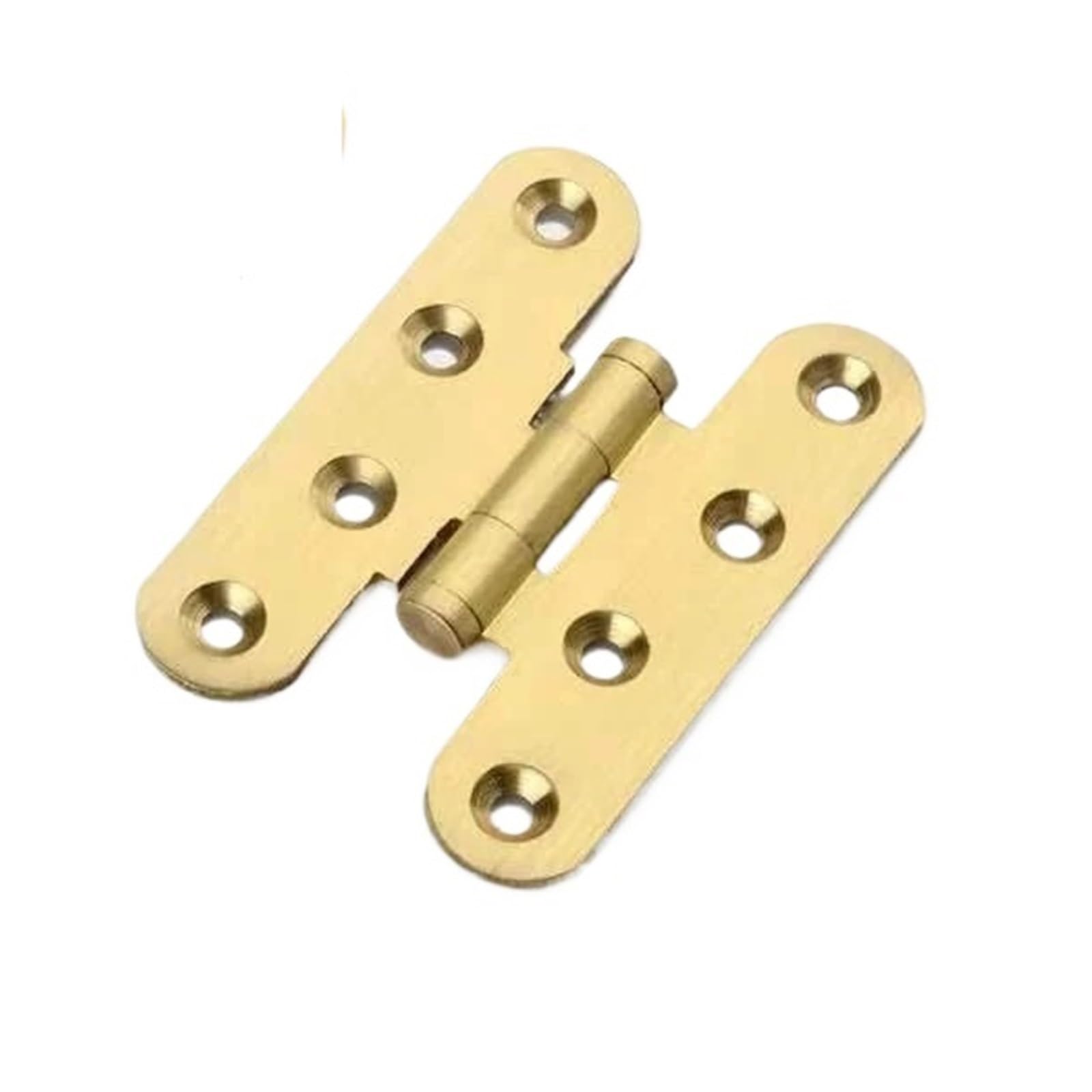 Sensumepb L Copper Color 2 Pieces Solid Brass Flip Hinge, Folding Cabinet Door Swing Hinge For Furniture Hardware(L Copper Color)