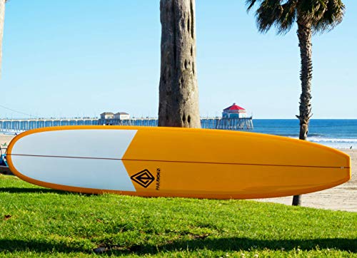 Paragon Surfboards Retro Noserider Longboard | High-Performance & Fun Single Fin Long Board Surfboard for All Wave Conditions | 9\'0\" x 22 3/4\" x 3 1/16\" | Orange/White - Thumbnail 4