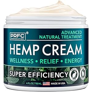 Hemp Cream – Made in USA – 4 fl oz – Natural Cream for Discomfort in Knees, Joints and Lower Back – Hеmp Oil Extract…