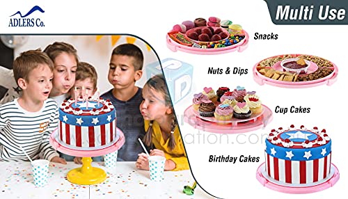 Adlers Co. 12Inch Cake Carrier Cake Box,Stand With Lid Trance Lucent Dome Cupcake Pie And Cookie Safely Easily Clean Transportable Round Extra-Large Round Expandable, Collapsible Dual Layer Gift Idea Kitchen Storage Display Tupperware For Home Bakers #TOP5