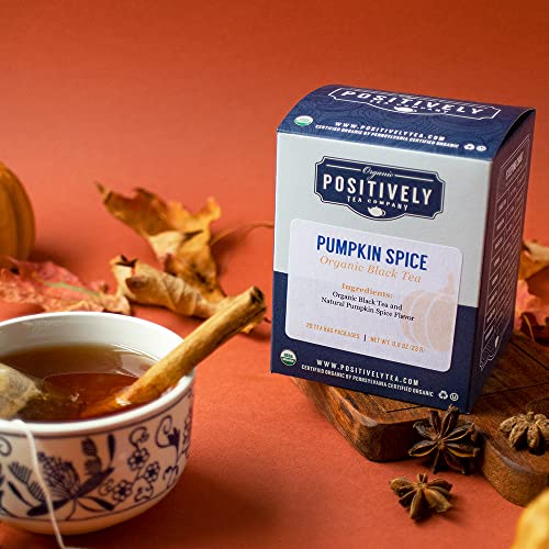 Image of Organic Positively Tea Company, Pumpkin Spice Black Tea Bags, 20 Count