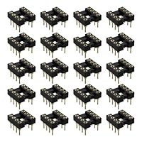 Be In Your Mind 20 Stück Vergoldeter 8-poliger DIP-IC-Chip-Sockeladapter Rund 2,54 Mm Pitch Gerader IC-Sockel für 8 DIP OP-AMP-IC-Sockel für NE5532 Burr Brown LM Audio Grade