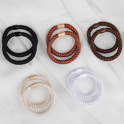 10 elastici per capelli per donne e