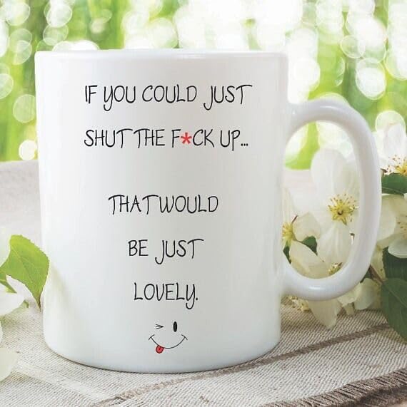 FUNKY CLUB Funny Novelty Mug Adult Humour Swearing Coffee Cup Ceramic Funny 11oz Printed Coffee and Tea Ceramic Mug- 11OZ Ceramic Coffee Mug 8856