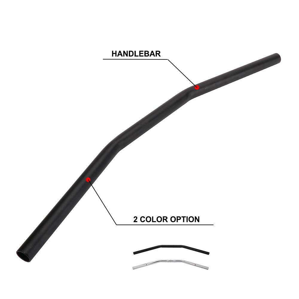 Manubrio Moto Drag Bar 25mm 7/8" Nero Do Sportster Cruiser XL 883 1200