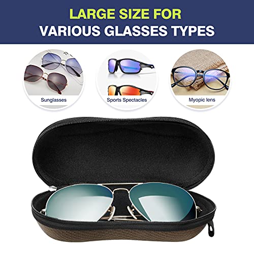 Image of MoKo Semi Hard Shell Sunglasses Case, Unisex Protective Eyeglass Case Glasses Case Holder with Metal Hanging Hook