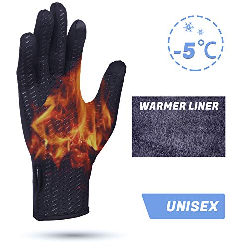 Thx4COPPER Infused Compression Winter Thermal Gloves, Touch Screen Full Finger Warm Glove for Writing, Texting, Cycling, Running, Carpal Tunnel– Anti-Slip Windproof for Women/Men… - Thumbnail 6
