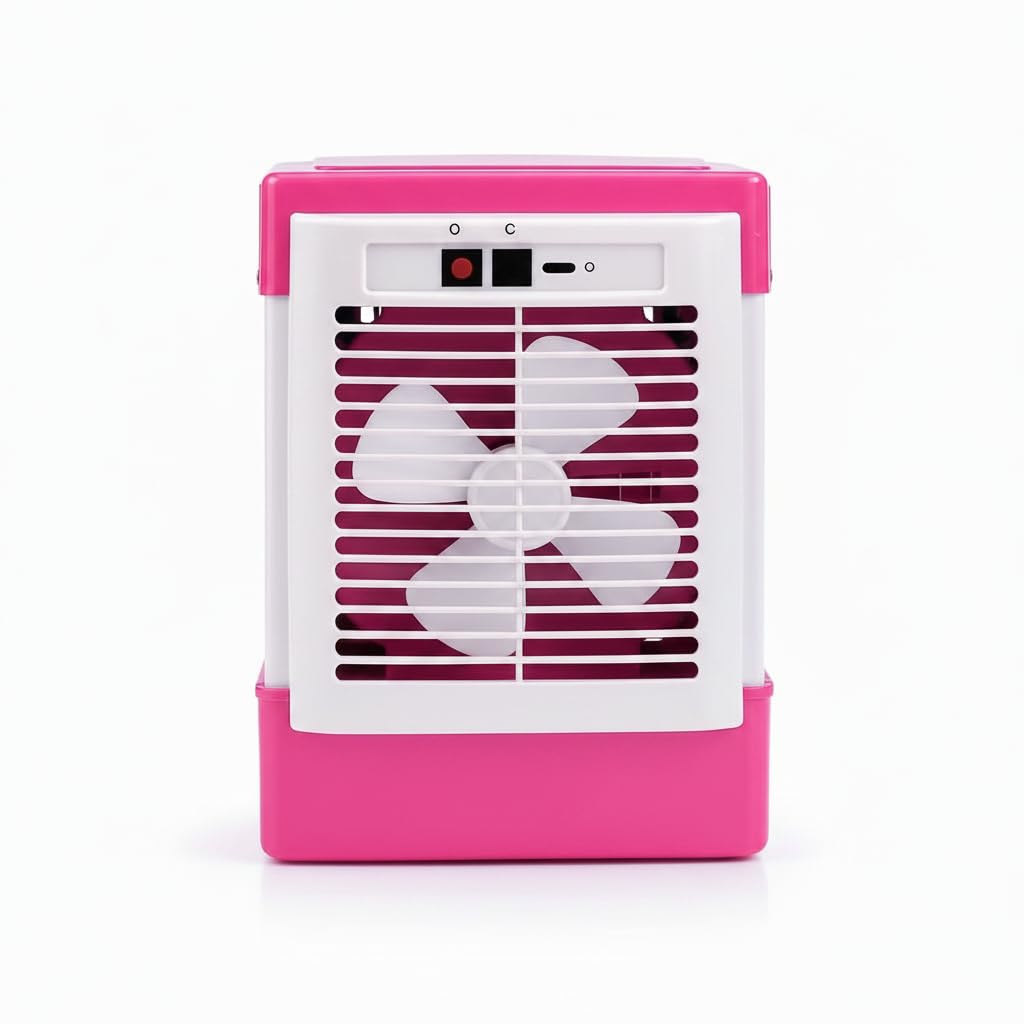 Drumstone (𝐄𝐱𝐥𝐮𝐬𝐢𝐯𝐞 𝟐𝟎 𝐘𝐞𝐚𝐫𝐬 𝐰𝐚𝐫𝐫𝐚𝐧𝐭𝐲) Portable Rechargeable Mini Air Cooler with 500ml Water Tank, Quiet Personal Cooling Fan Pink for Office Home-image-19