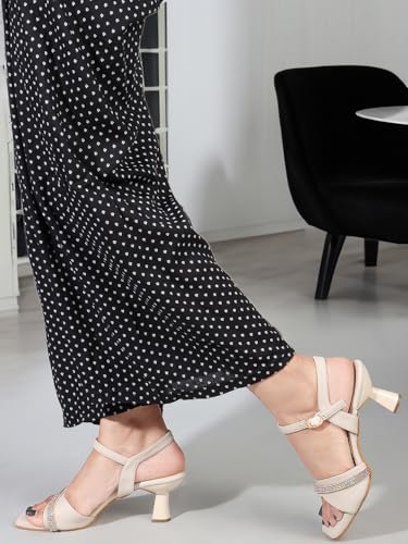 Image of Carlton London women's Embellished Strap Ankle Strap Sculpted Heel Sandals