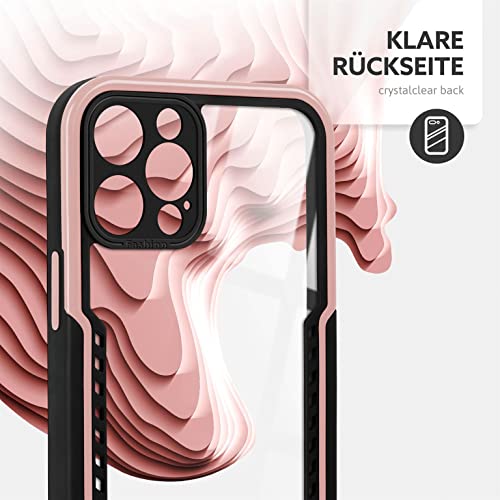 Coque iPhone 12 Pro antichoc ONEFLOW Vanguard silicone TPU rose - 6