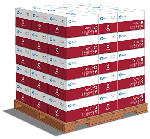 Image of HP Printer Paper | 8.5 x 11 Paper | Premium 32 lb | 40 Case Pallet - 120,000 Sheets | 100 Bright | Made in USA - FSC Certified | 113100P
