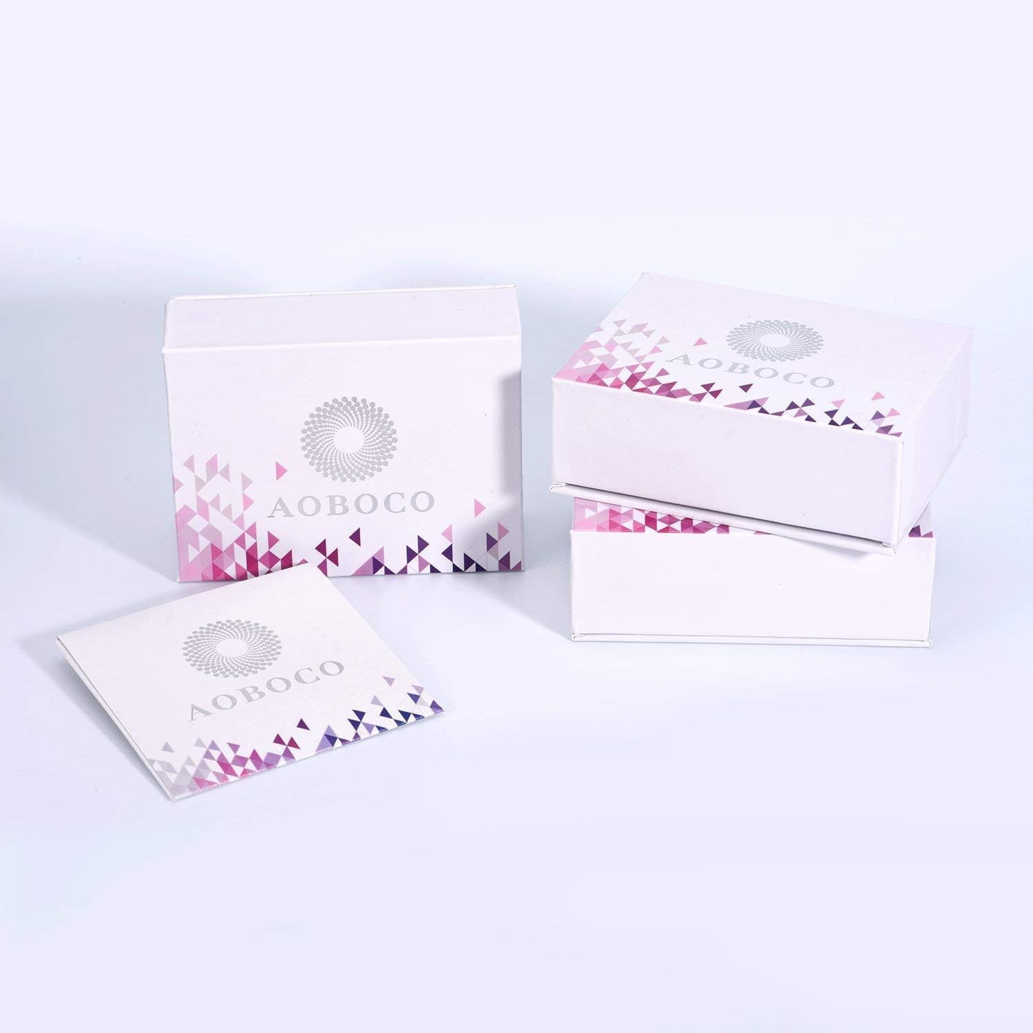 AOBOCO Circle Crystal Necklace 925 Sterling Silver Crystals Pendant Necklace for Women with Austrian Crystals Jewelry for Women Christmas Birthday Holiday Gifts - Image 5