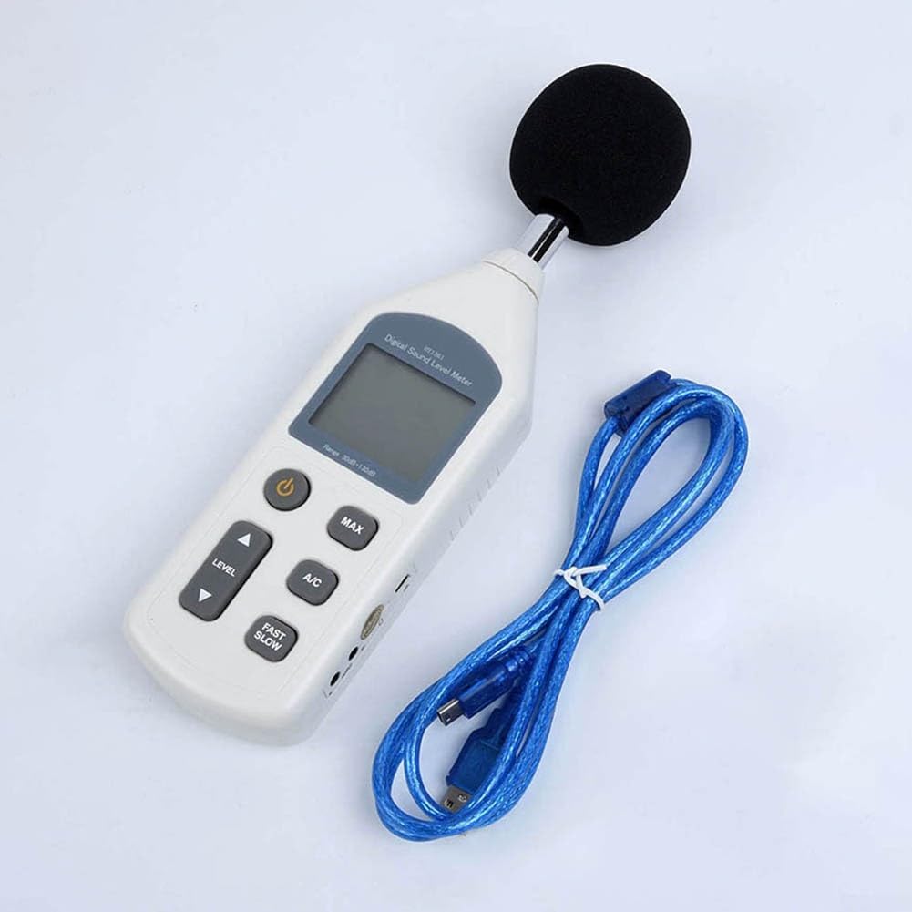 Geräuschpegelmessgerät USB Digital Sound Meter 30 130dB mit LCD Display Perfekt für Umweltüberwachung