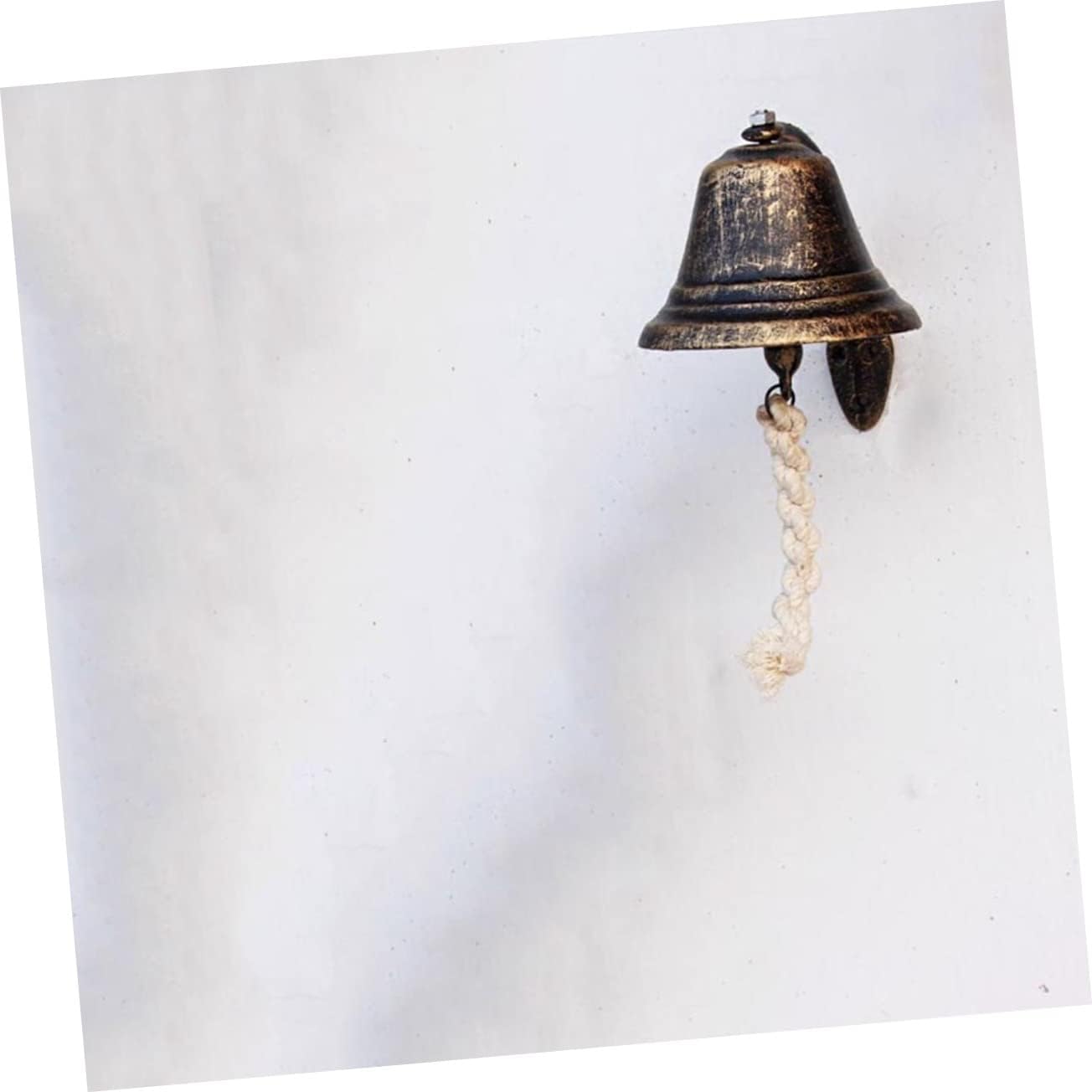 Angoily Retro Cast Iron Doorbell Door Decoration for Coffee Shops Homes Small Bronze Design with Loud Sound Present for Friends Family