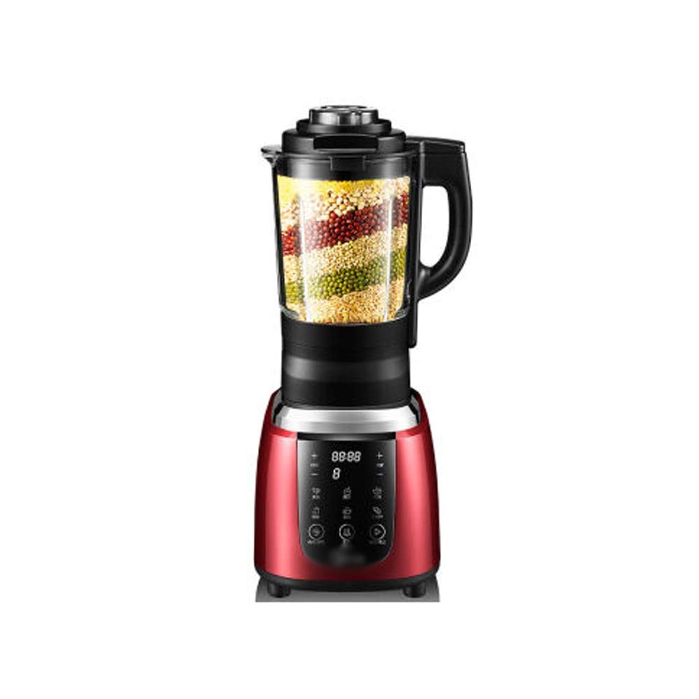 Broken Wall Intelligent Multifunctional Juicer Soymilk Machine Blender Heatable Porridge Soup Cooking Machine Red