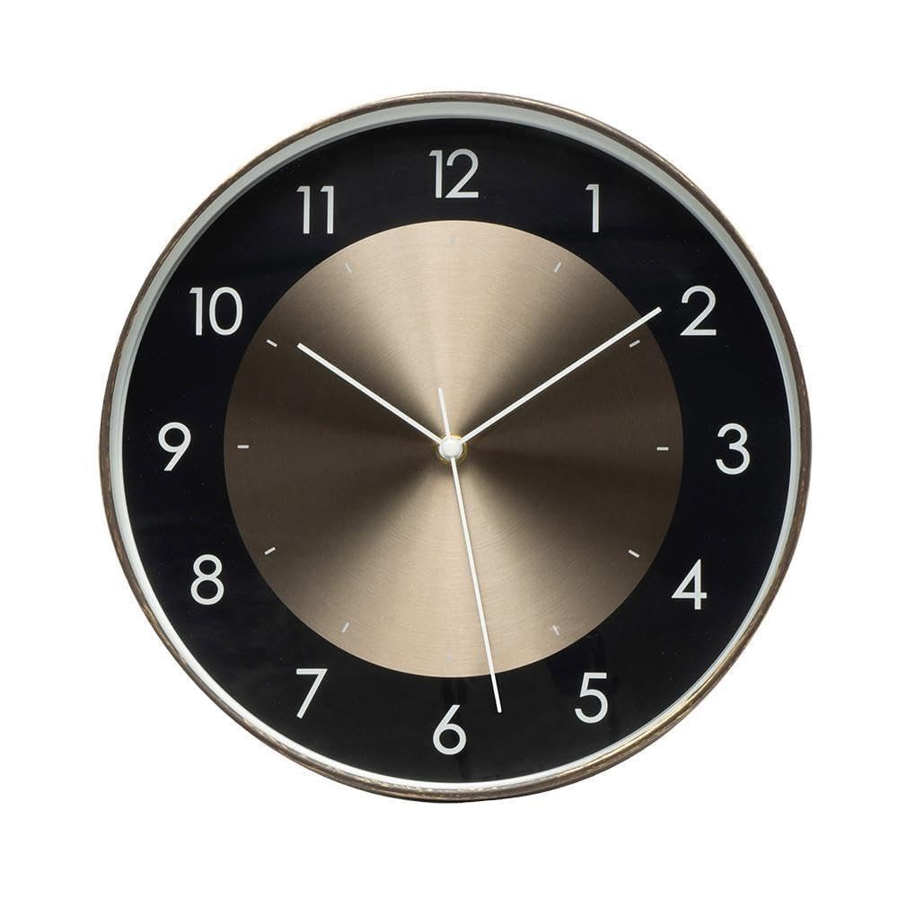 Levitantes Black Aluminium Wall Clock 30 cm, Continuous Movement – Ideal for Decoration and Time Control in Indoor Spaces.