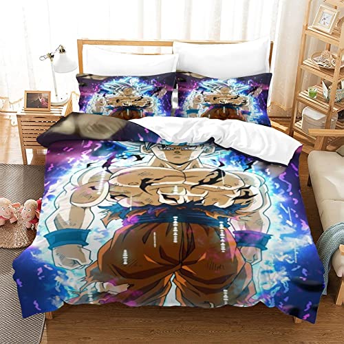 Goku Funda Nordica Cama 90/135/150 3D Manga Juegos De Fundas De Edredón Ropa De Cama Figuras Anime...