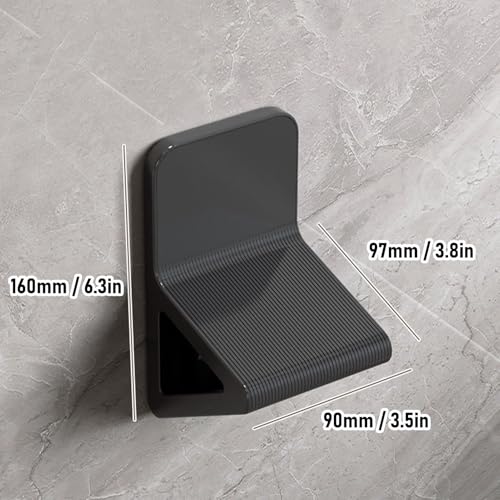 Fockety Duschfußruhe, Keine Bohrwandmontage Duschfußpedal für Rasierbeine mit Klebenden Hintergrundfalt- und Tragbar für Wohnmobilbadezimmer (Grey)