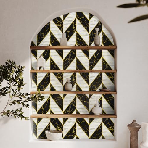 Papel tapiz de línea vintage autoadhesivo para solucionar paredes con imperfecciones 7