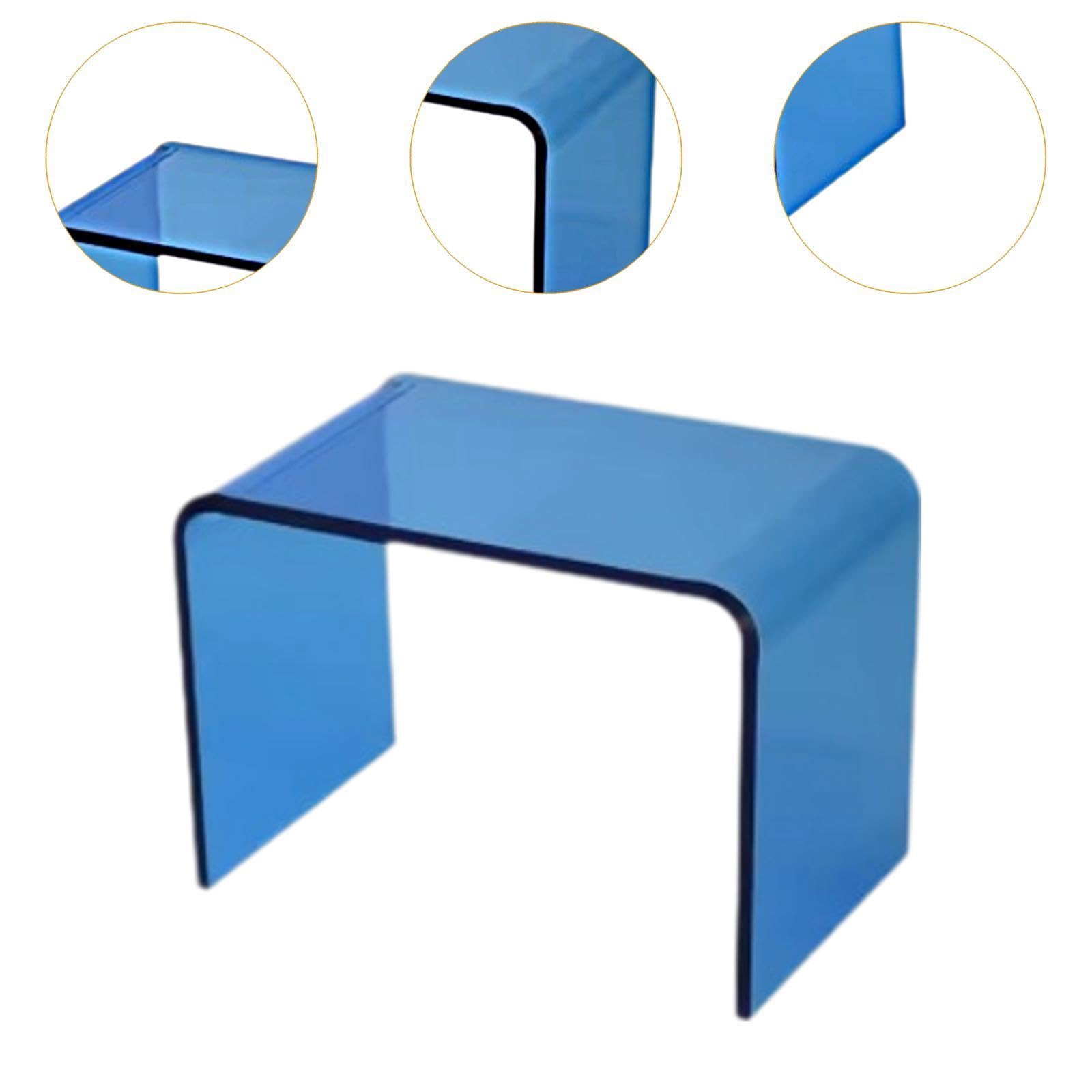 Acryl Trittschemel für Den Haushalt, Kompakter Fußhocker für Bad Und Küche, Blau