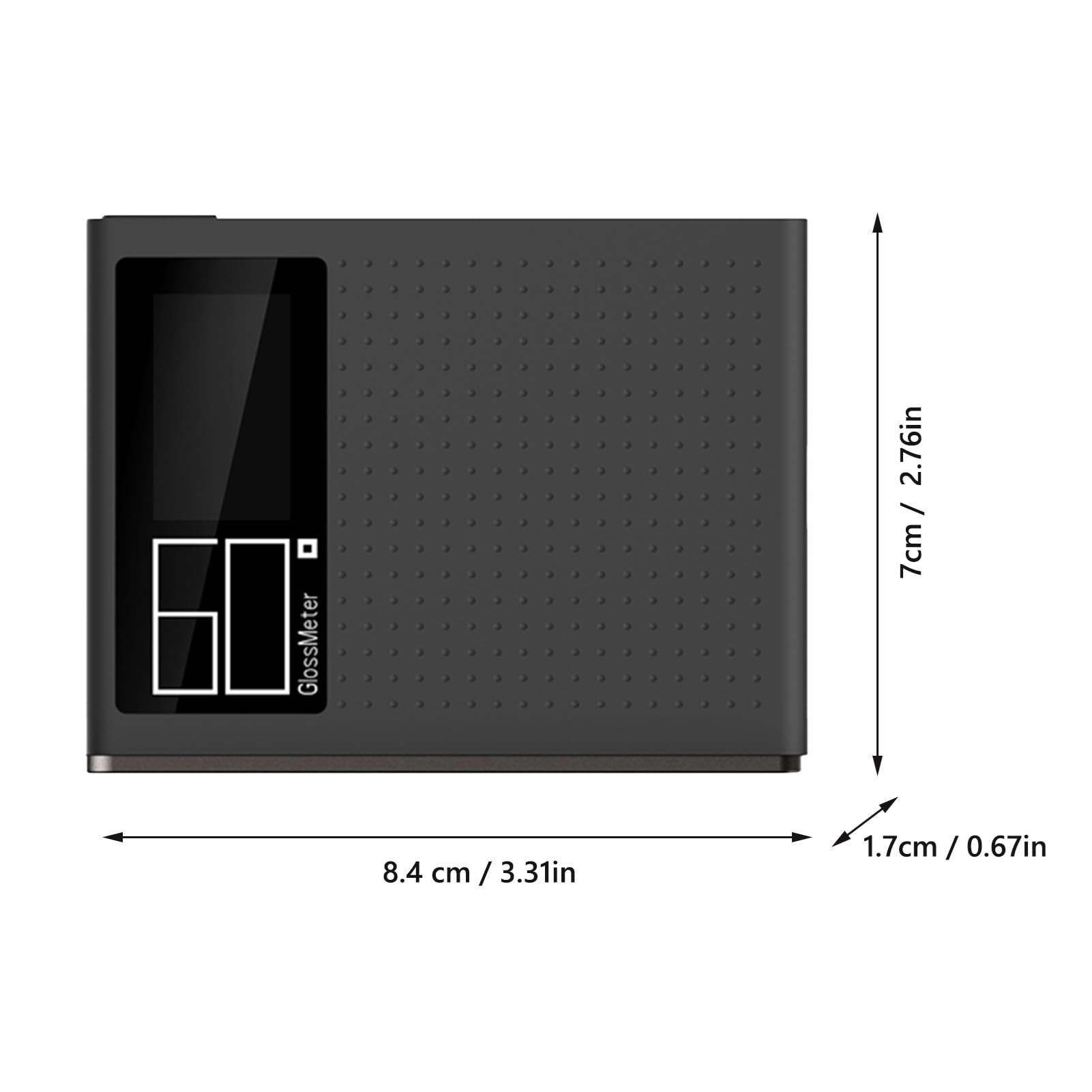 DG60 Glanzmessgerät 60-Grad 0-200GU Messbereich 1,14-Zoll Display USB-Ladung für Farbe Lack Glas Kunststoff