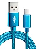 タイプc ケーブル usb Type C ケーブル タイプ C iPhone 17充電 usb c USB 2A 急速充電 データ転送 絡まない モバイルバッテリー 高耐久 (ブルー, 2m)