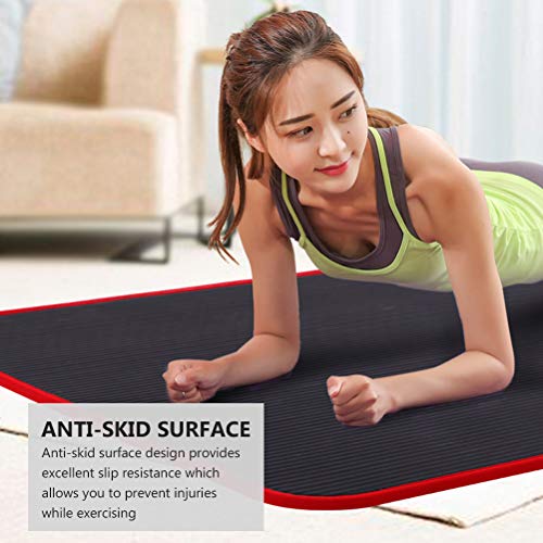 ABOOFAN Tapete portátil de ioga grosso NBR Tapete anti-derrapante para exercícios de ioga com alça p