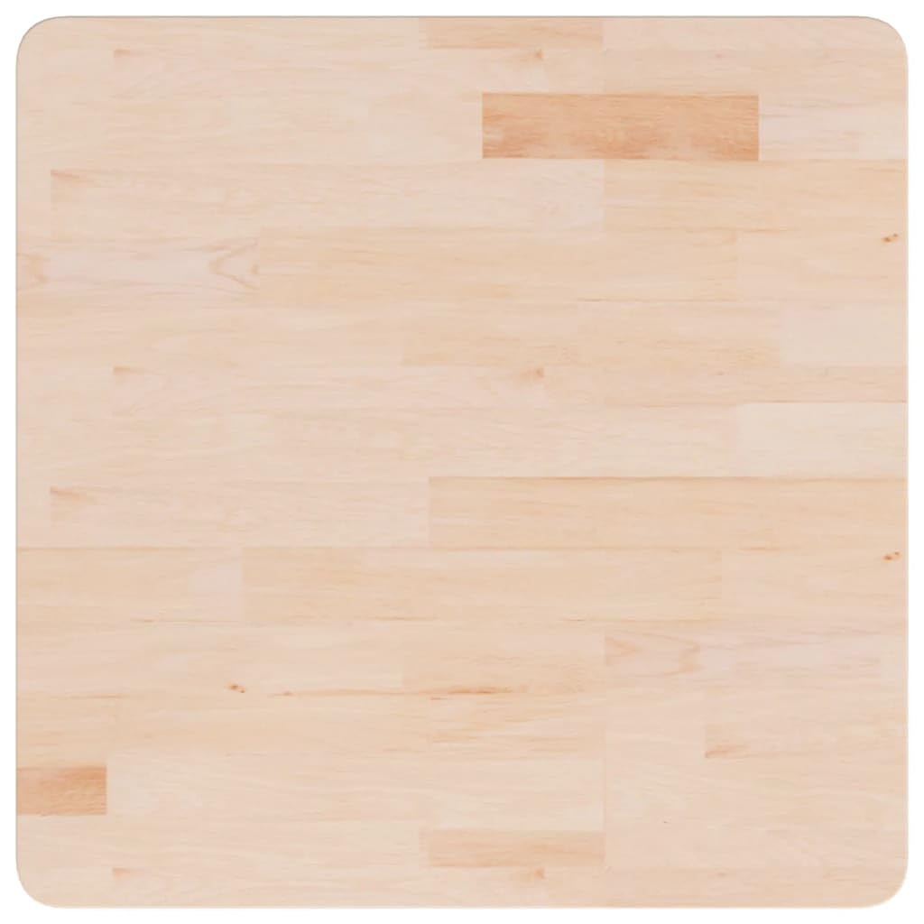 vidaXL Tablero de Mesa Cuadrada Escritorio Superficie Salón Cocina Comedor Oficina Auxiliar Consola Centro Mueble Madera de Roble sin Tratar
