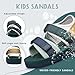 Boys Sandals Girls Kids Adjustable Strap Lightweight Sport Beach Sandals Water Pool Outdoor Shoes Dark Green Big Kid Size 1