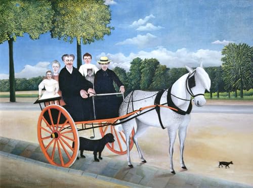 Affiche Le piège du vieux Junier Henri Rousseau toile 60x90cm
