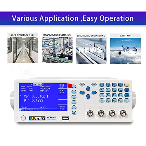Image of Benchtop LCR Meter Matrix MCR-5010 Digital Tester for Capacitance Resistance Inductance Accuracy 0.15% 100Hz-10kHz