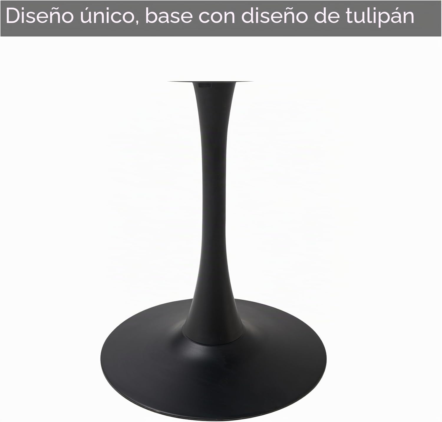 Mesa de Comedor Redonda Negra, Mesa de Comedor de Estilo Nórdico, Adecuada para Restaurantes, Oficinas, Salas de Estar, Dormitorios (110 * 75 CM)