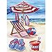 MOUPSDT Kit per Diamond Painting 5D, Pittura Diamante 5d Fai da Te,Pattino della Sedia di Spiaggia del Fumetto Trapano Completo Strass Arte e Artigianato Decorazione da Parete 30x40 cm