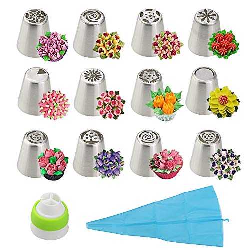 Log-Cabin - Boquillas rusas para decoración de tartas (14 unidades)